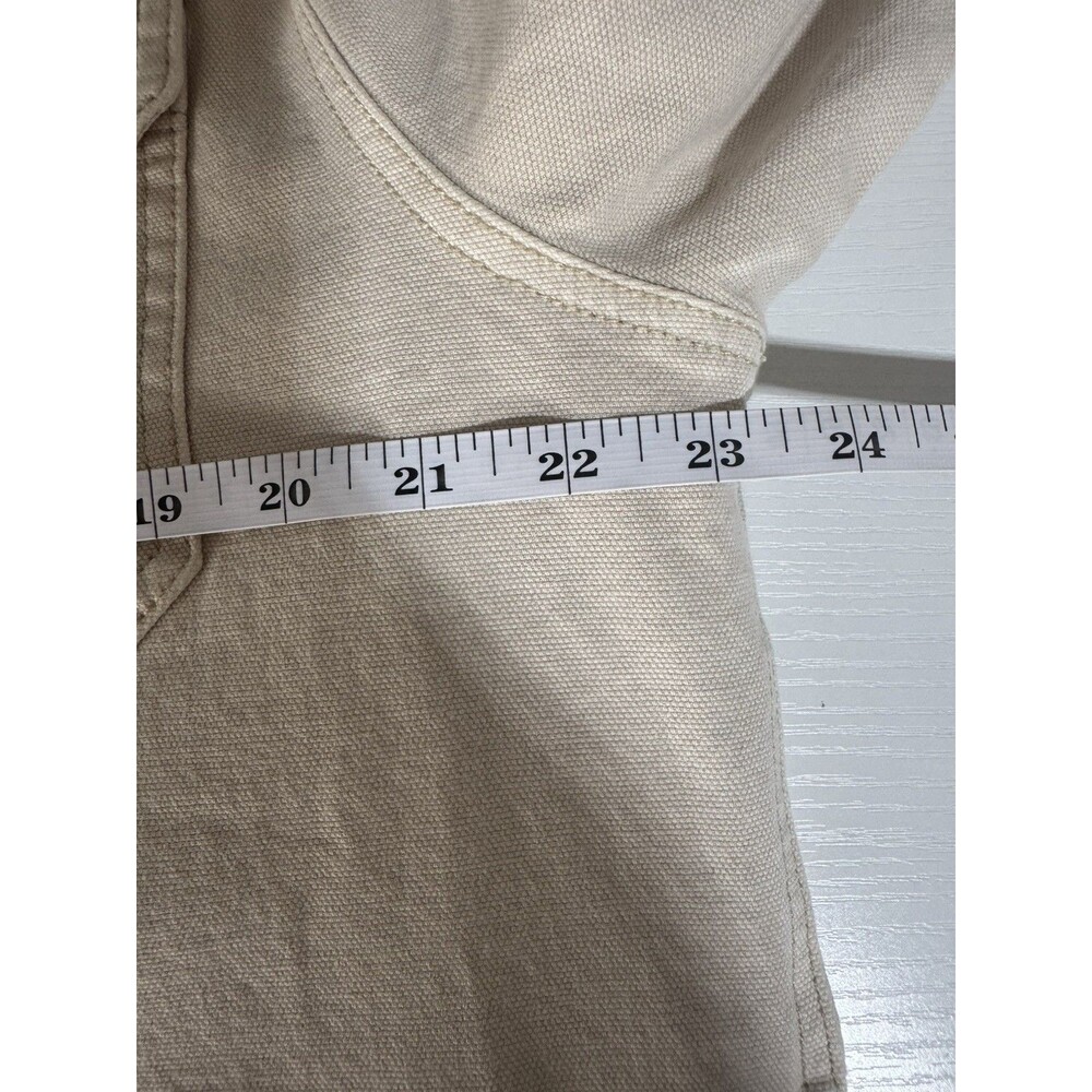 Faherty Sunwashed Canvas CPO Shirt Jacket Size L Mens Aspen Ivory MOF2410 NEW - Picture 10 of 11
